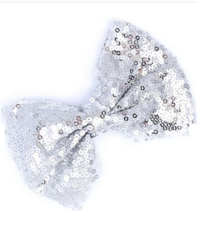 Picture of 6674 / 6747 LARGE SEQUIN BOW ON AN 8CM BEAK CLIP
